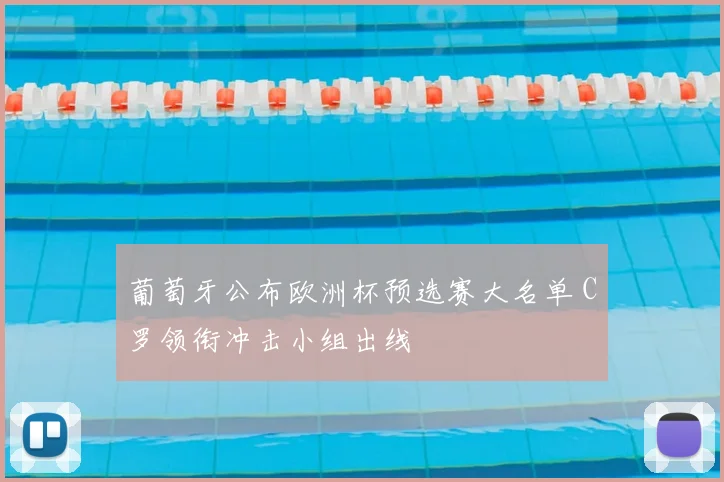 葡萄牙公布欧洲杯预选赛大名单 C罗领衔冲击小组出线